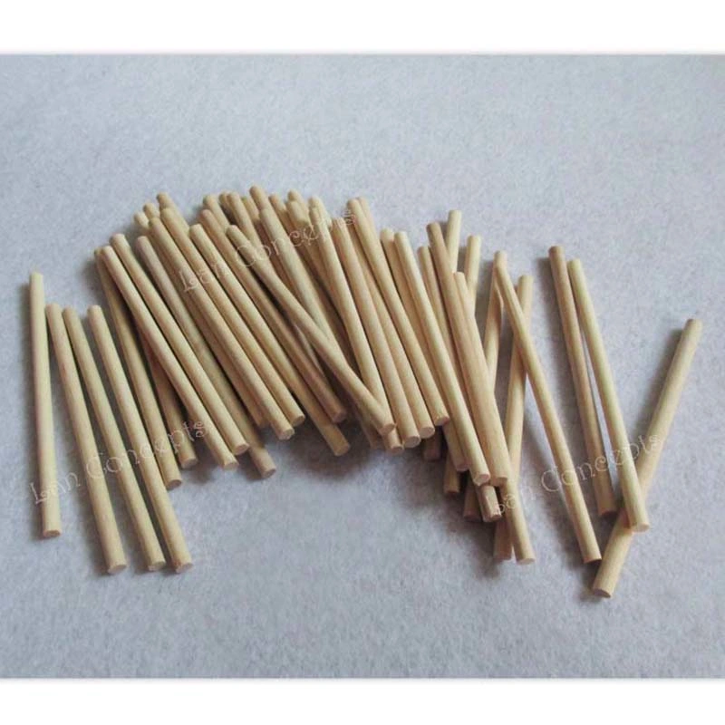 Round Wood Stick Icecream Stick Kids DIY Crafts Tool 80X4mm Lollipop Stick Popsicle Sticks