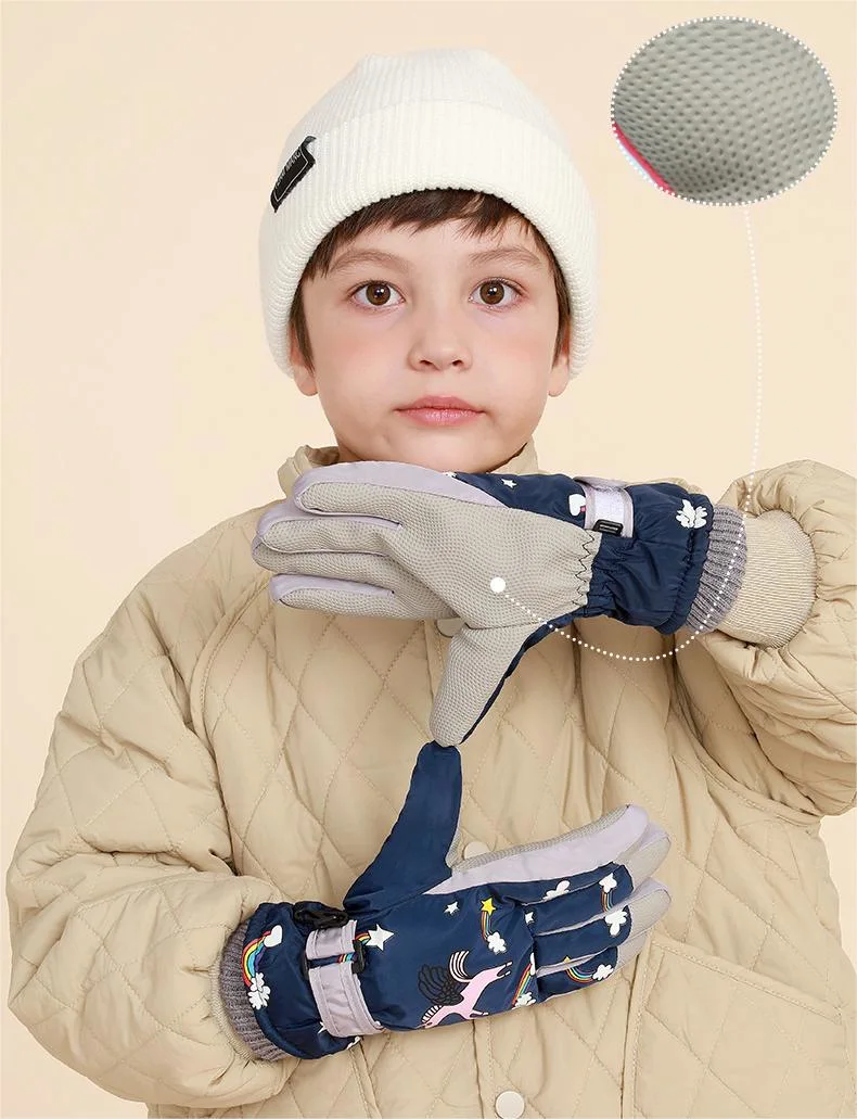 Kid Ski Outdoor Warm Waterproof Cartoon Sport Gloves