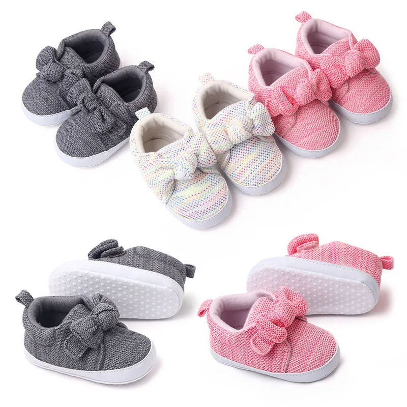 Spring and Autumn New Knitted 0-1 Year Old Baby Princess Soft Shoes