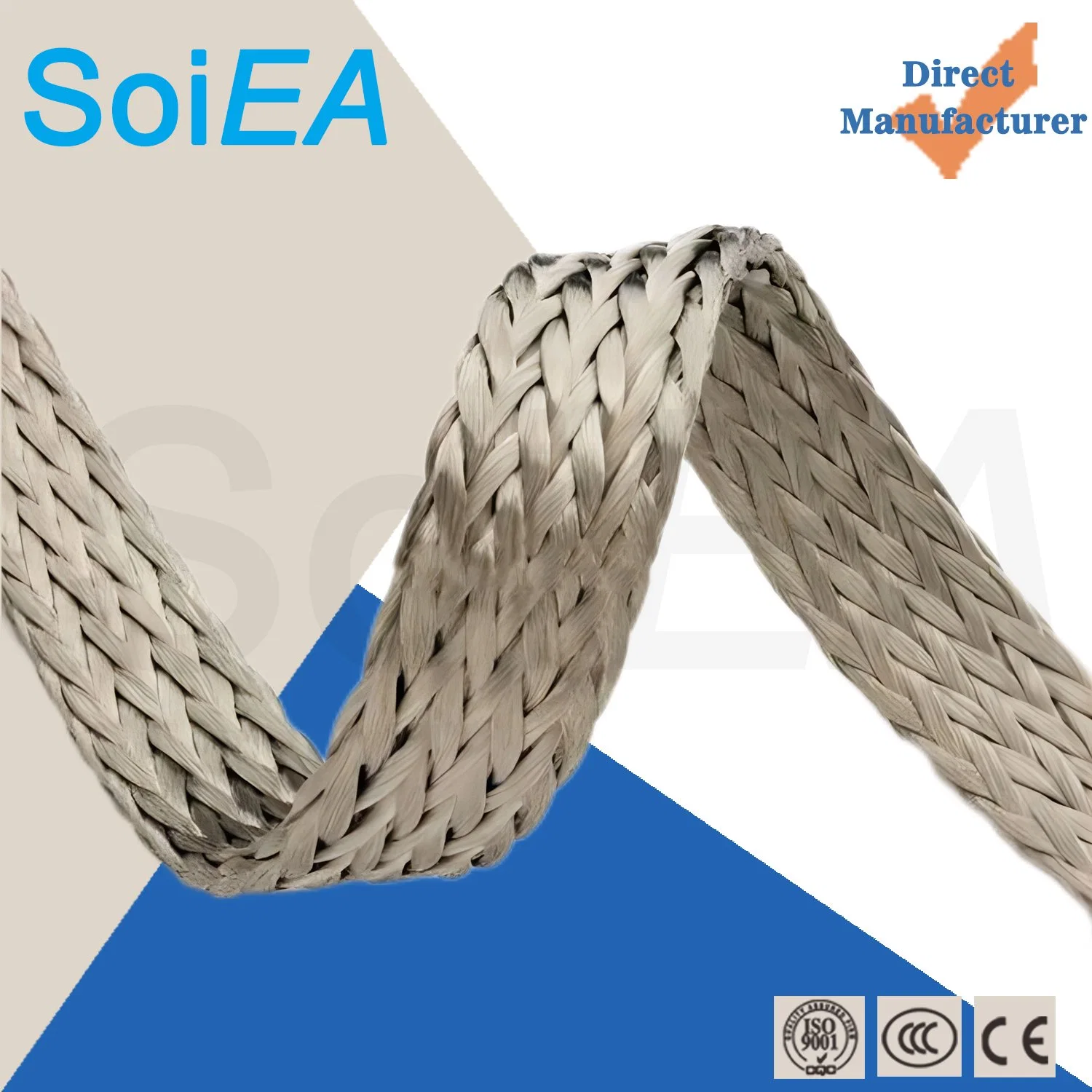 High quality/High cost performance  Electric Connector Silver Plated Cable Copper Braided Wires Braid Copper Copper Mesh Electrical Braided Cable Wire