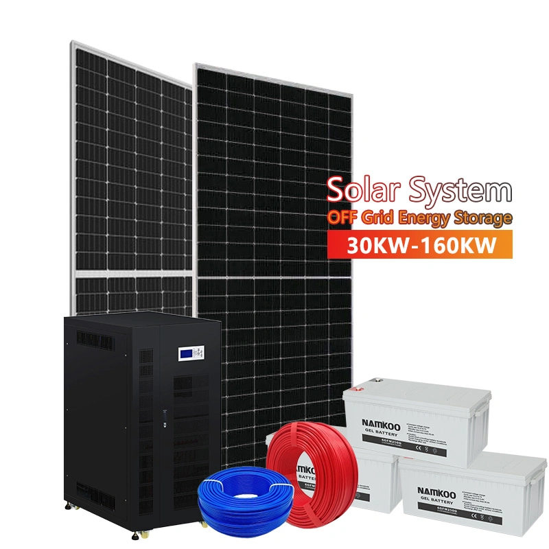 30kw 50kw 100kw 150kw Hybrid Solar Power System Lithium Battery for School Factory