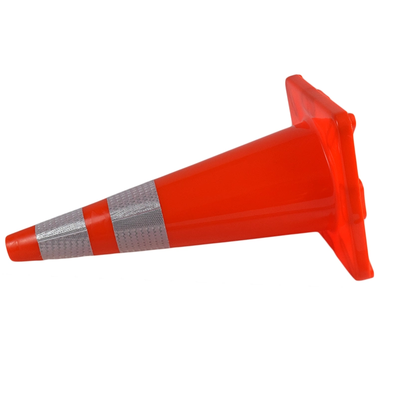 70cm All Red Flexible Reflective PVC Traffic Cone