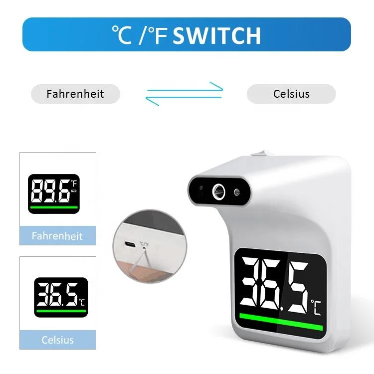 2021 Wholesale/Supplier Industrial Wall Mounted No Touch Automatic Digital Temperature Measuring Body Forehead Thermometer