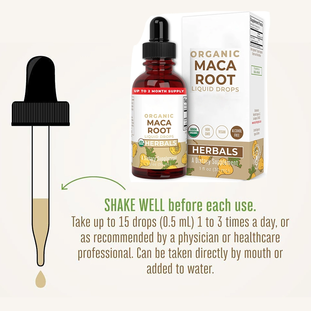 ODM/OEM Herbal Extract Natural Organic Maca Root Liquid Drops