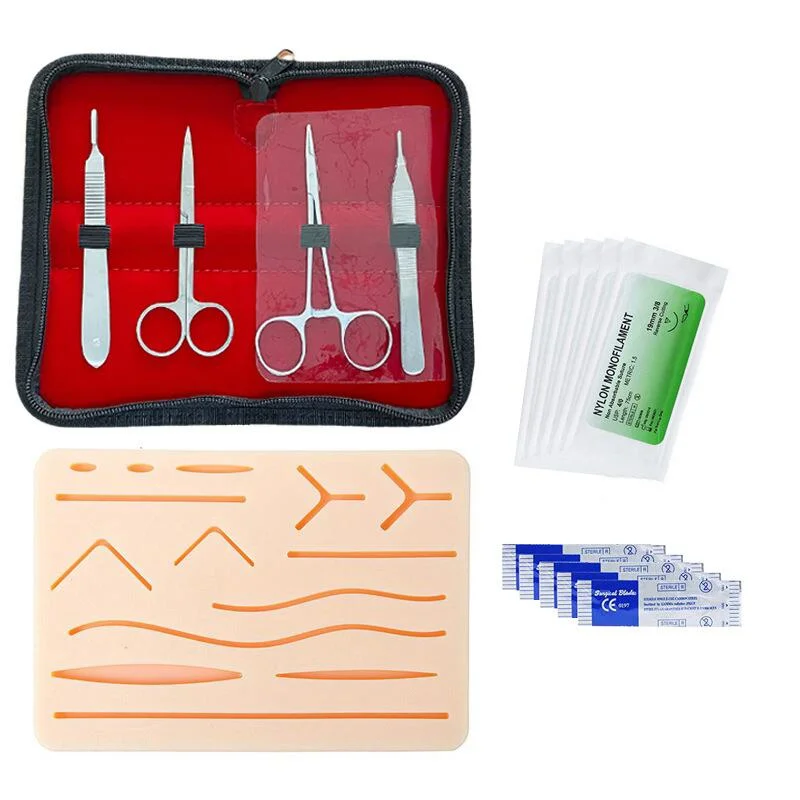 Kit de formation portable sutures Kit de pratique chirurgicale fournitures médicales Trousse de pratique de suture