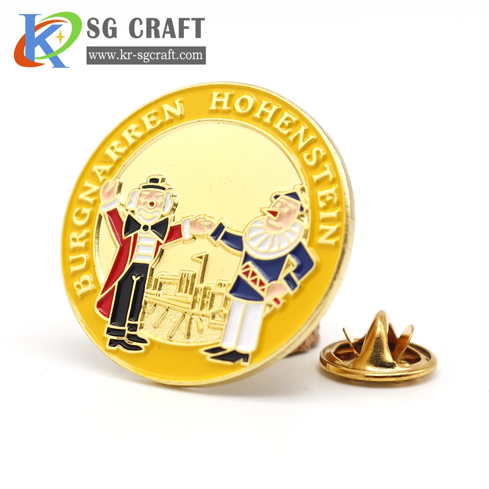 Kundenspezifisches Gold Überiertes Emaille Pin Abzeichen Stempeln Metall Kunst Handwerk Epoxid Geprägte Moderne Souvenir Accessoires Emblem Pin