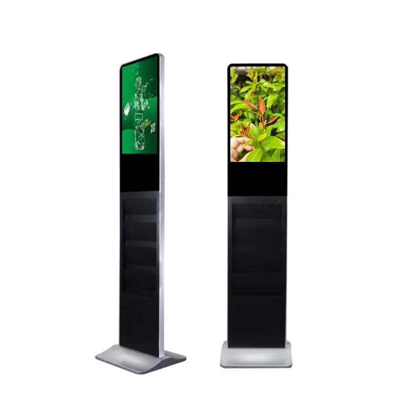 Newspaper Rack Kiosk Magazine Booth Indoor Advertising Player Digital Signage 21.5 Inch LCD Display