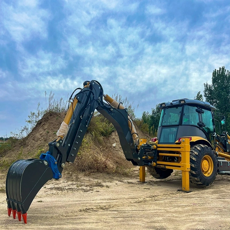 Neue landwirtschaftliche kleine Baggerlader Mini Baggerlader 4X4 Kompakttraktor mit Radlader und Kubota Baggerlader