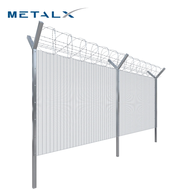 Hot Selling Wall Spikes Iron/Steel Metal High Security/Safety Anti Climb 358 Perimeter Welded Metal Wire/V Mesh Fencing for South Africa