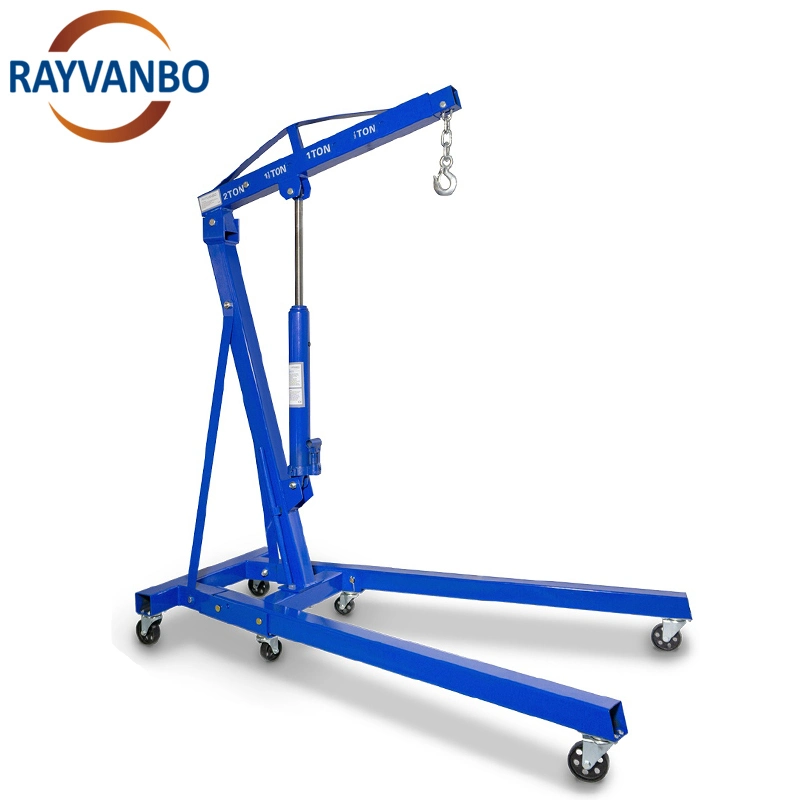 2 Ton Car Mobile Mini Manual Folding Hydraulic Shop Crane Price