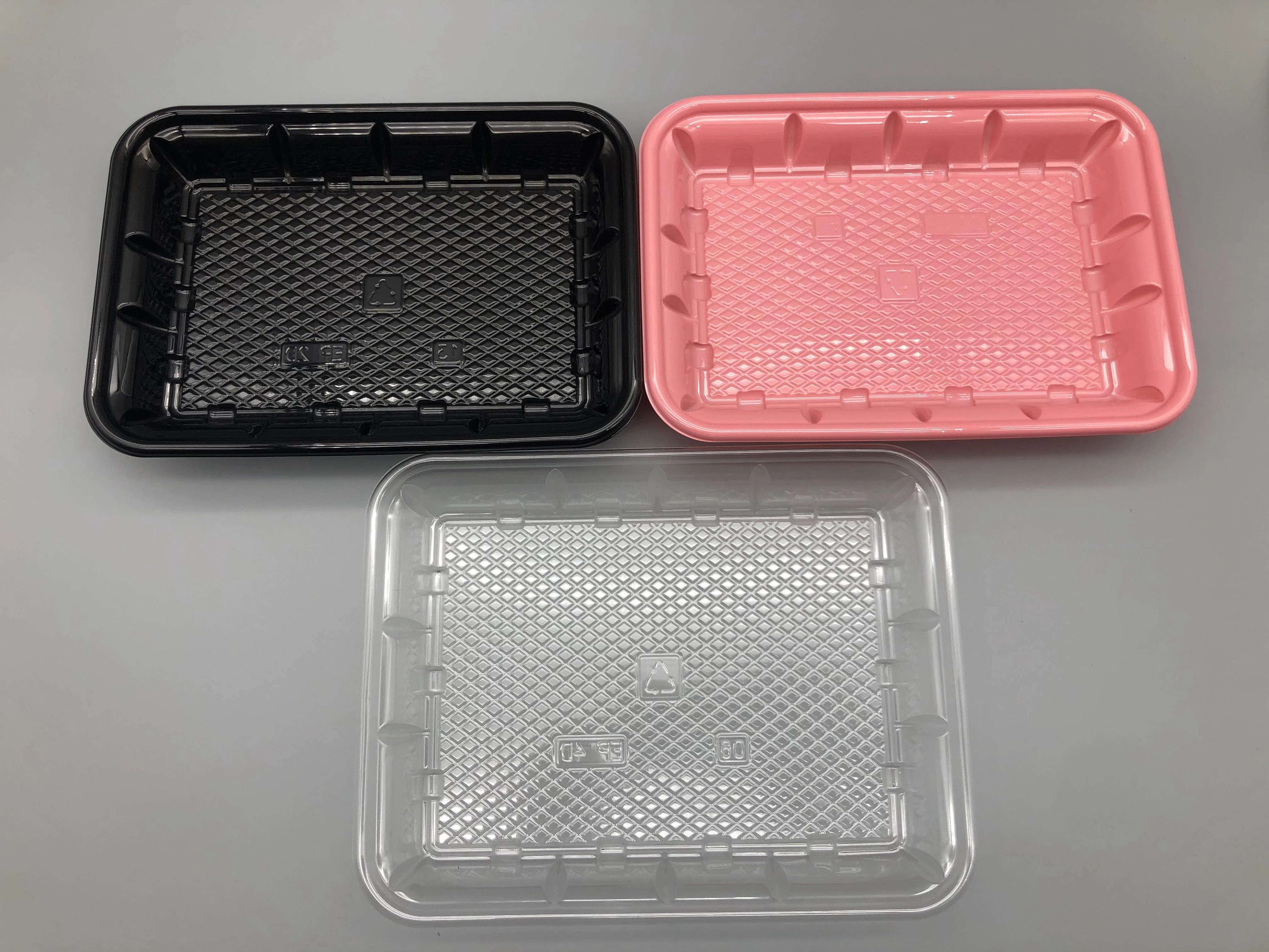 Custom PP Material Square Plastic Disposable Frozen Food Trays