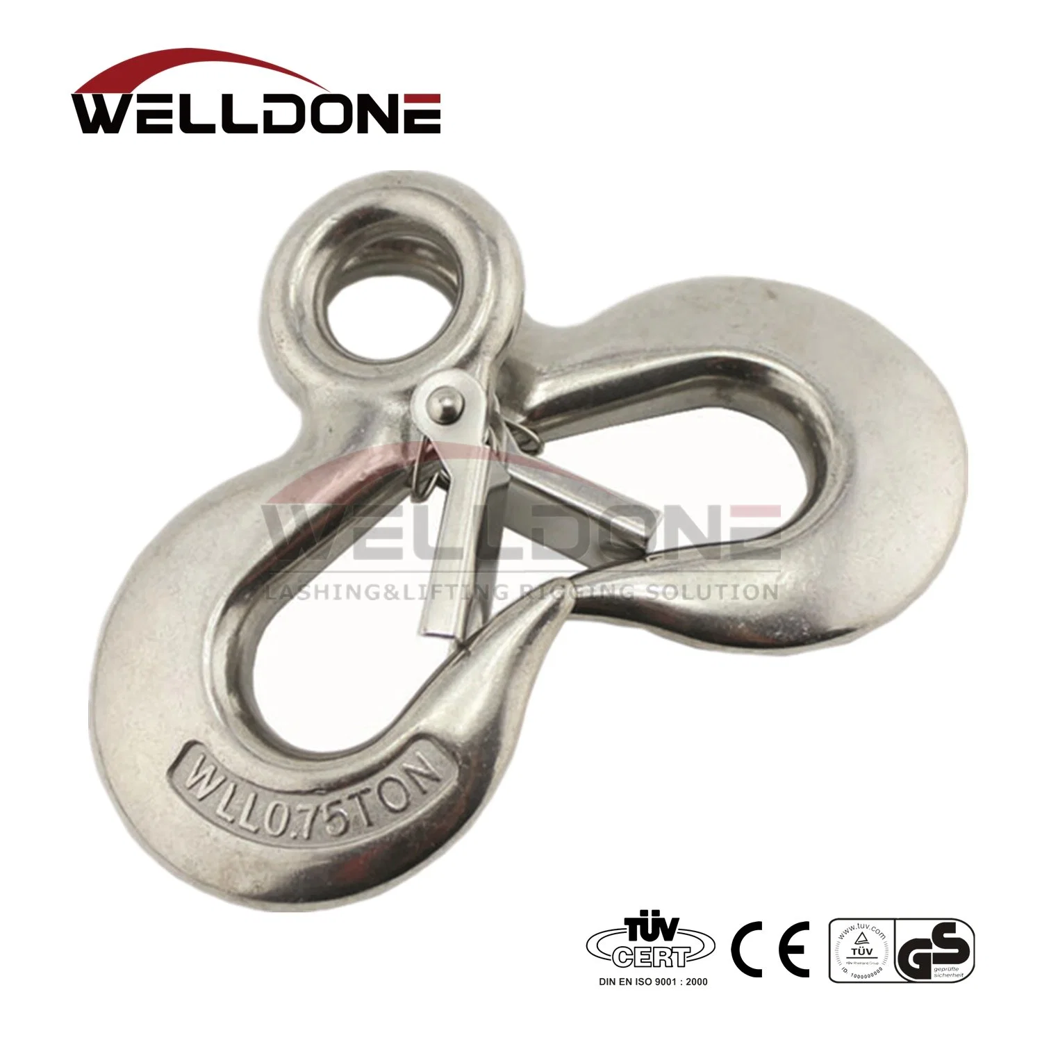 Marine Stainless Large Eye Lifting Cargo Snap Crane Slip Hooks