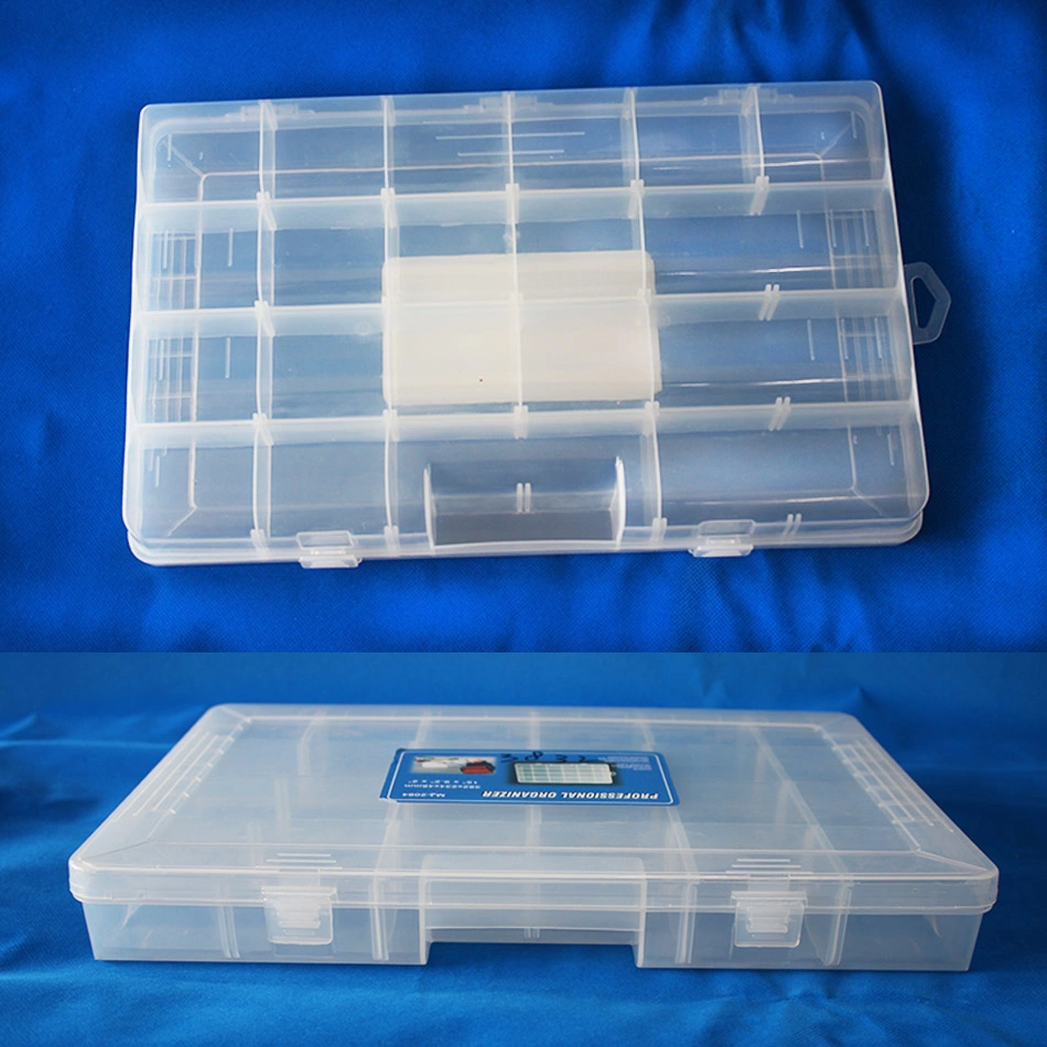 24slots Clear Plastic DIY Divider Container Box Electronic Components Storage Box