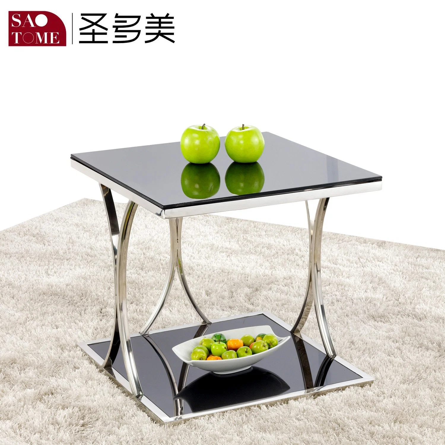 L'extrémité carrée Table minimaliste mobilier de salle de séjour un canapé-Table latérale