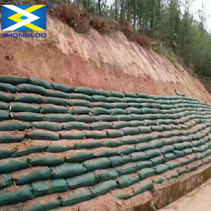 Geotextile Geobag Non-Woven Bag Green Sand Bag Wall Reinforce Material