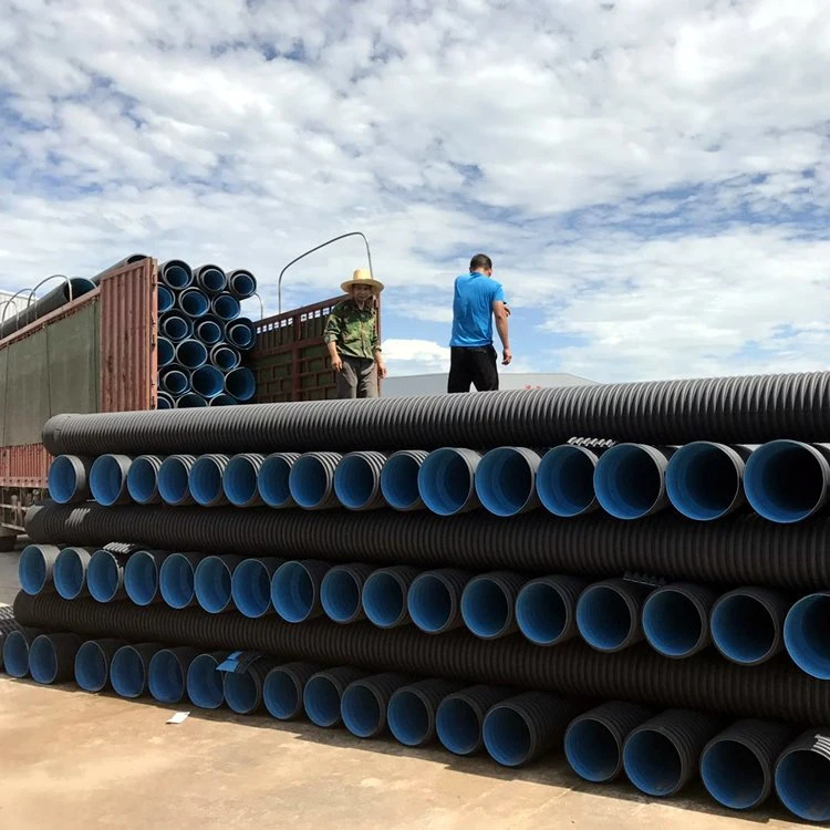 HDPE Double Wall Corrugated Black Polyethylene Pipe for Drainage