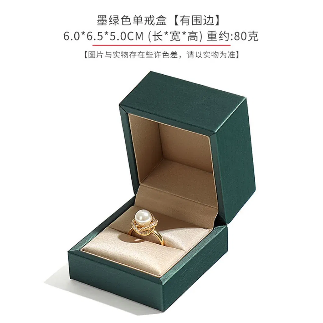 Großhandel Custom Ring Geschenk-Boxen Logo gedruckt Logo magnetische PU Leder Verpackung Verpackung Verpackung für Schmuckkästchen Organizer Logo