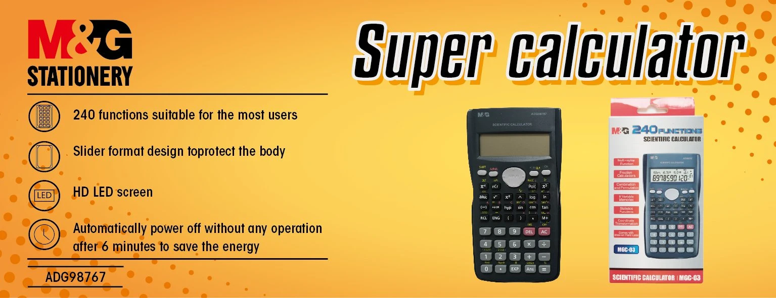 M&G Office/School Supplies Selling Well 12 Digits 240 Functions Scientific Calculator