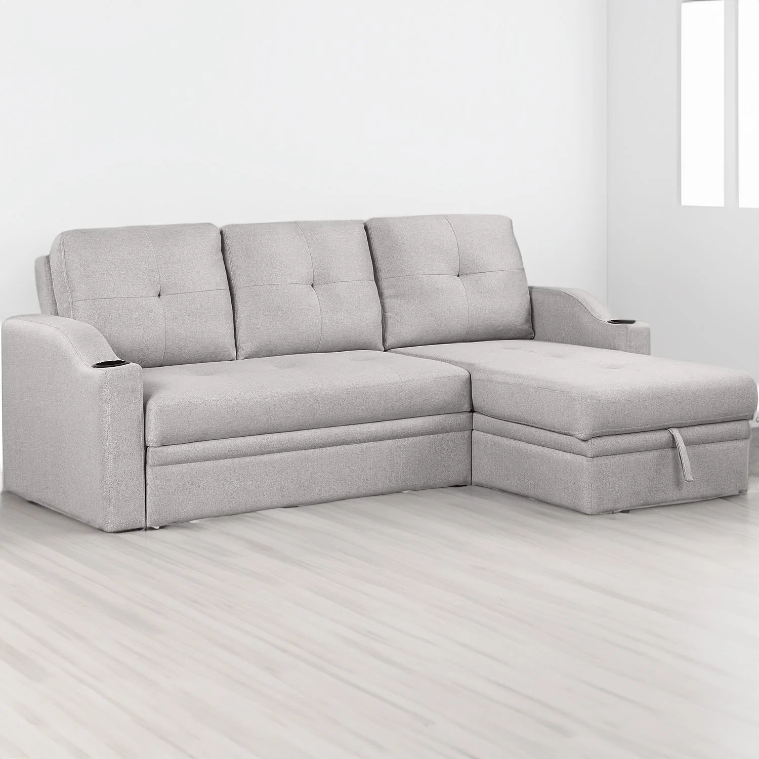 OEM Huayang Kundenspezifische Convertable Holzbett Sektional modernes Klappsofa Startseite Möbel Sofa Cum Bett