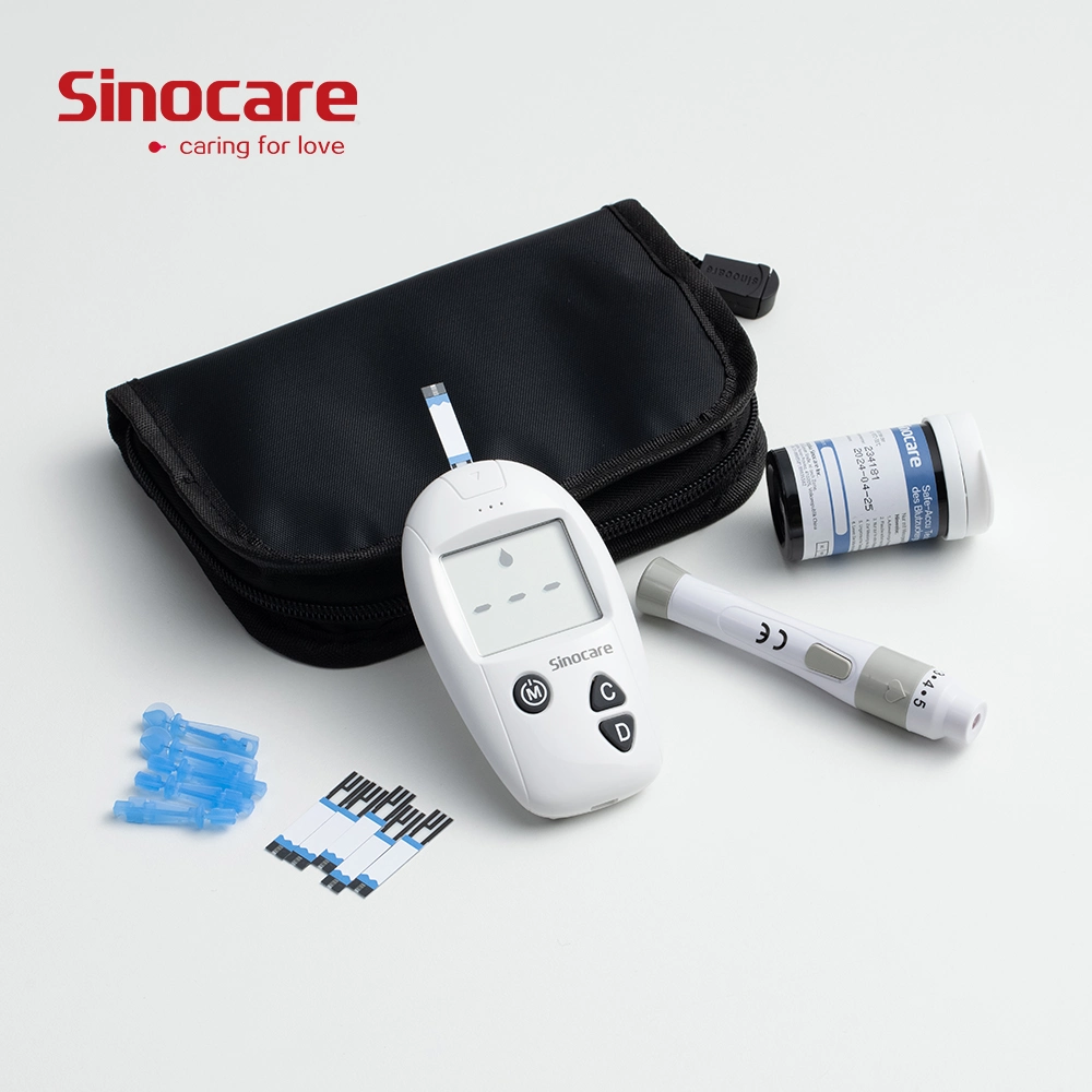 Sinocare Blutzucker-Monitor Digital Smart Glucometro Glucometer Blutzucker Messgerät mit Teststreifen für Diabetiker