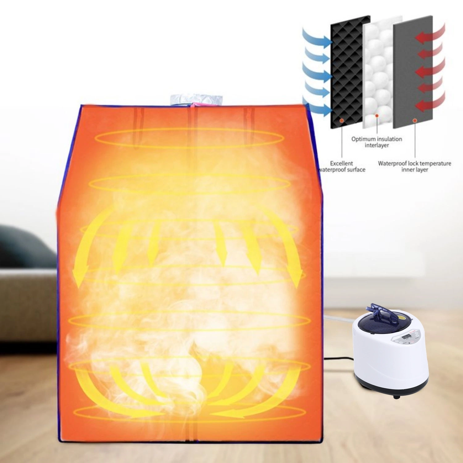 Portable Steam Sauna Full Size Personal Reinforced Zippered Tent