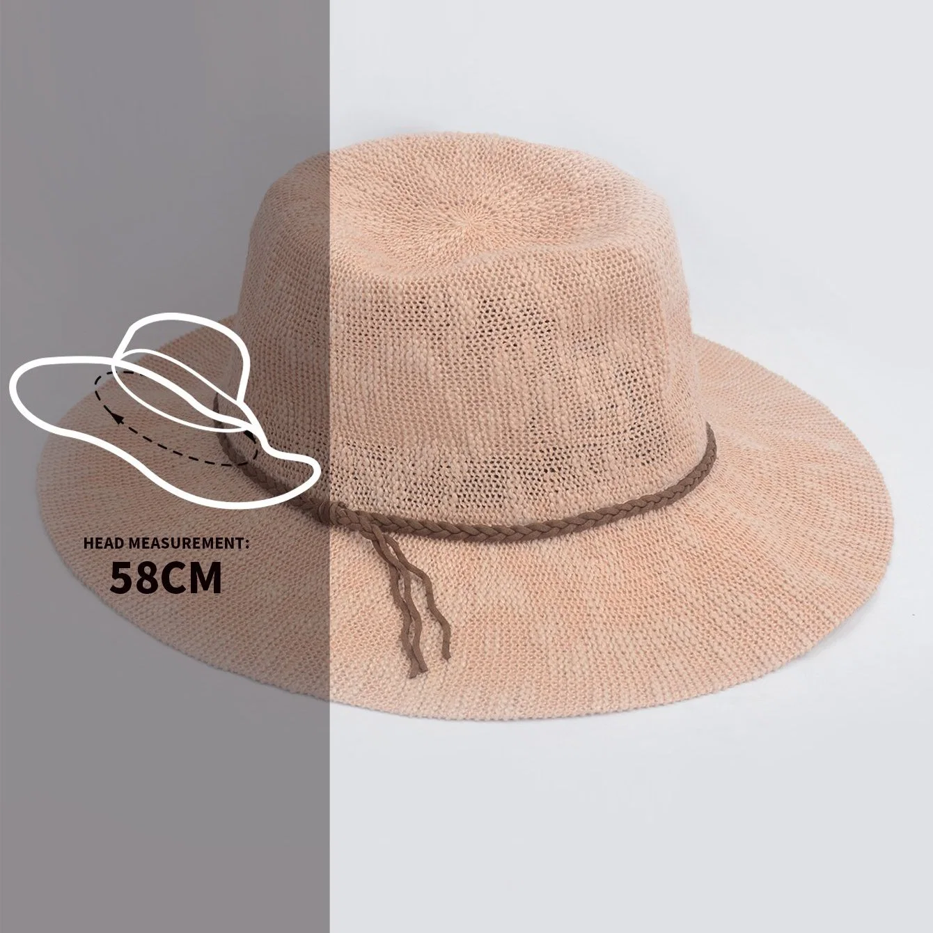 Natural Crochet Ladies Wide Brim Summer Sun Hat