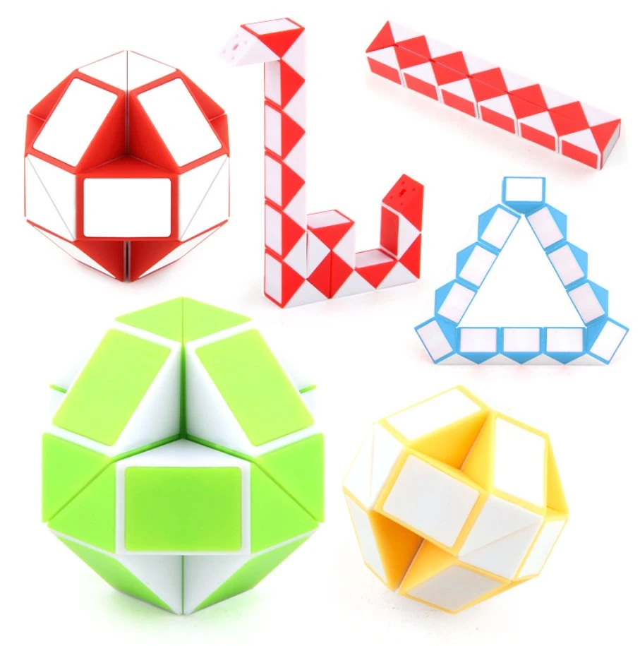 3D Intelligent 24 Segments Collection Brain Teaser Plastic Ruler Magic Puzzle Cube Toy