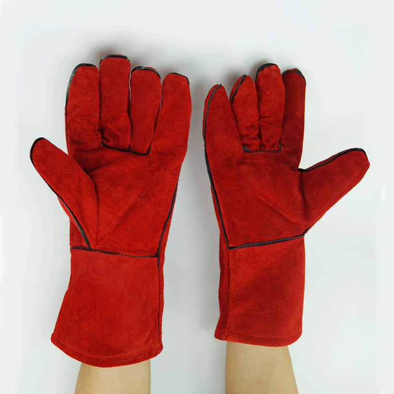 Industrial Welding Working Protective Leather Safety Gloves for UK Market