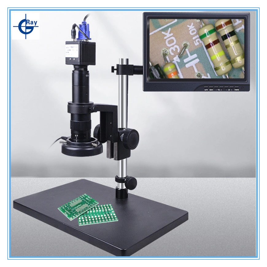 Optical 400m Pixel HD CCD Industrial Video Microscope HDMI/VGA with Screen