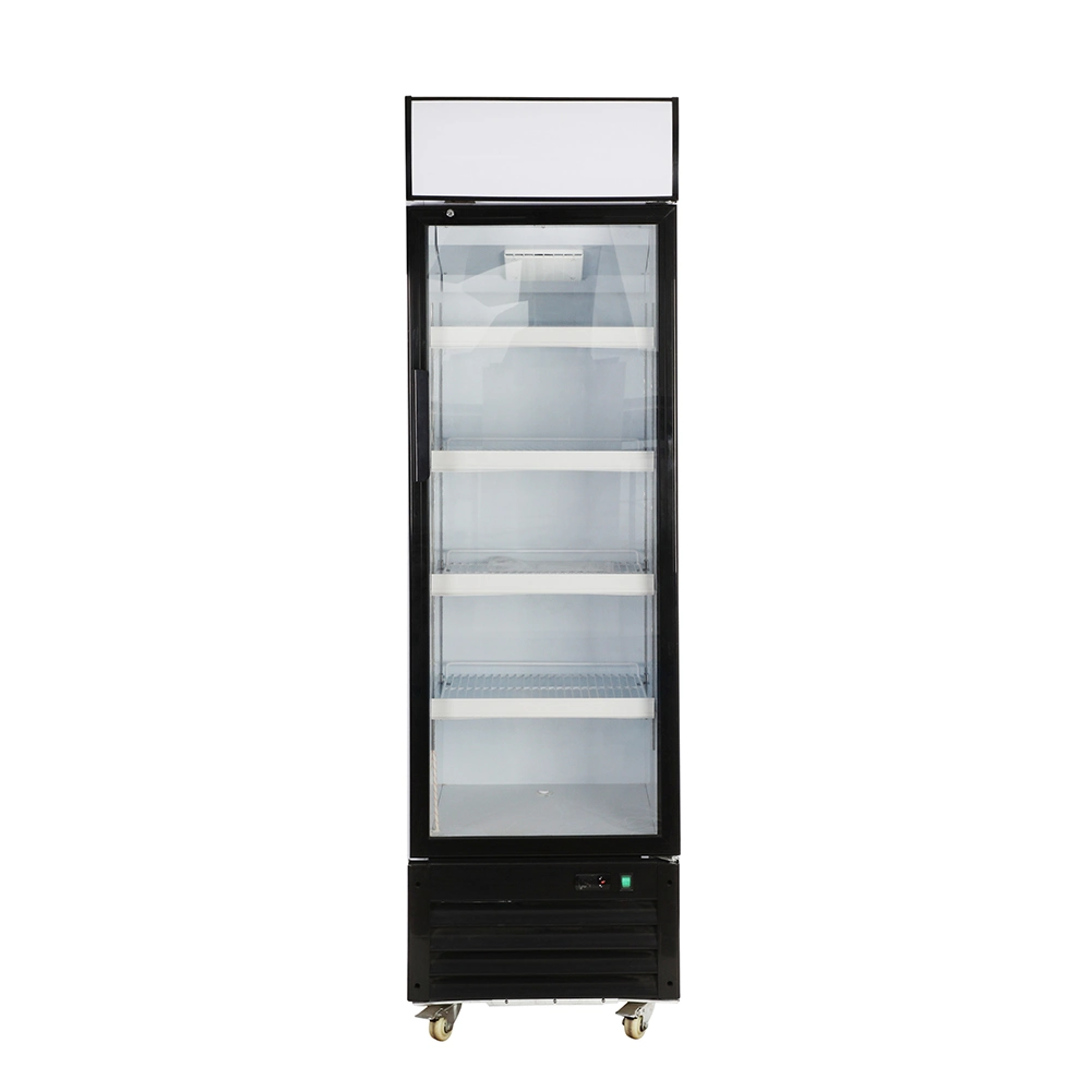 GRT-db-420fb باب زجاجي فردي تجاري عمودي عرض عمودي ثلاجة المشروبات مبرد الثلاجة