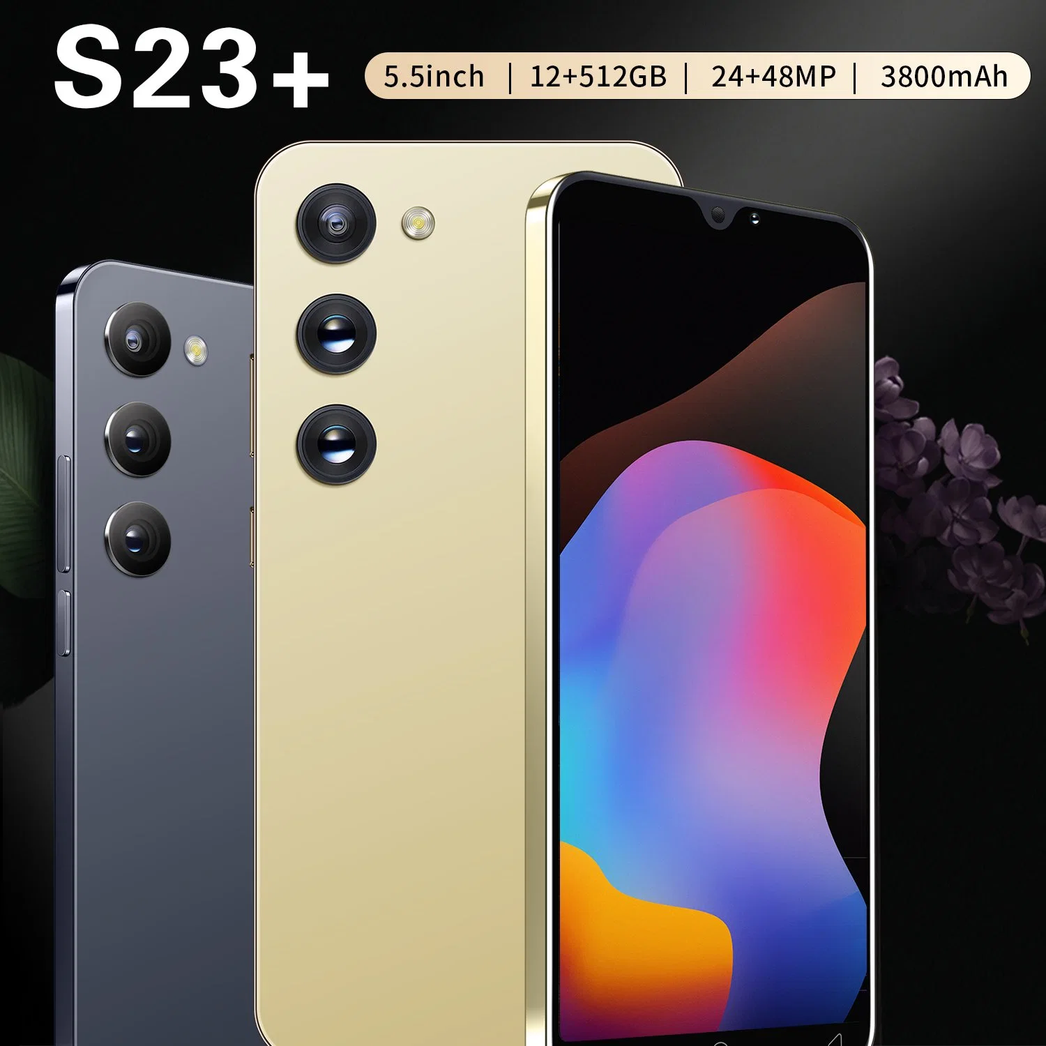 Neues Smartphone Modell S23+ Optionaler Edge-Bildschirm bis 1GB ROM Android Handy OEM/ODM sofort lieferbar