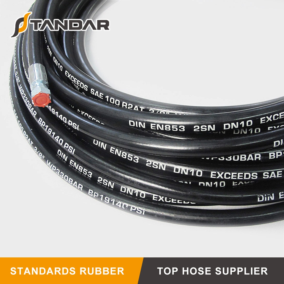 SAE100 R2at High Pressure Rubber Hydraulic Hose with Hydraulic Fitting