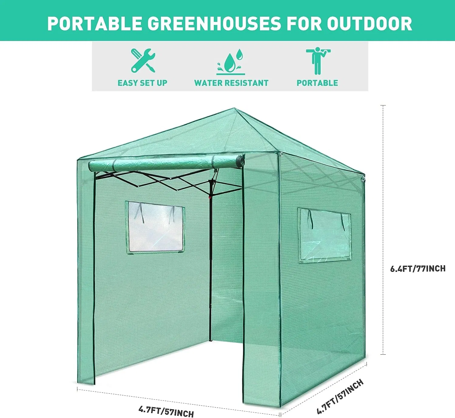 Portable Easy Setup Walk-in Greenhouse for Indoor Outdoor