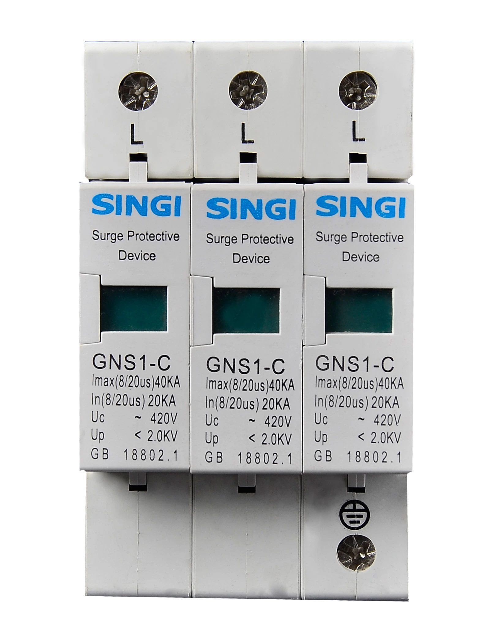 Gns1-C 3pole AC 140V/275V/320V 385V/420V/550V Surge Protection Device