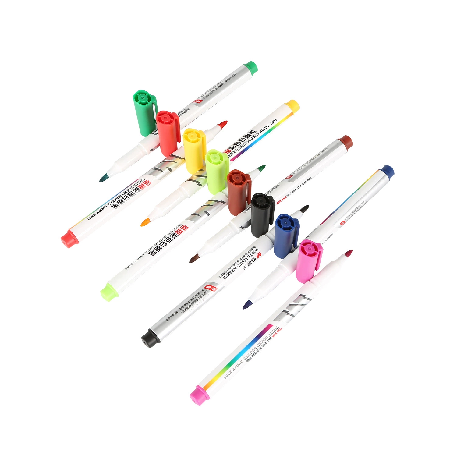 Colorful Stationery Erasable Whiteboard Marker Pen Thin Barrel Marker