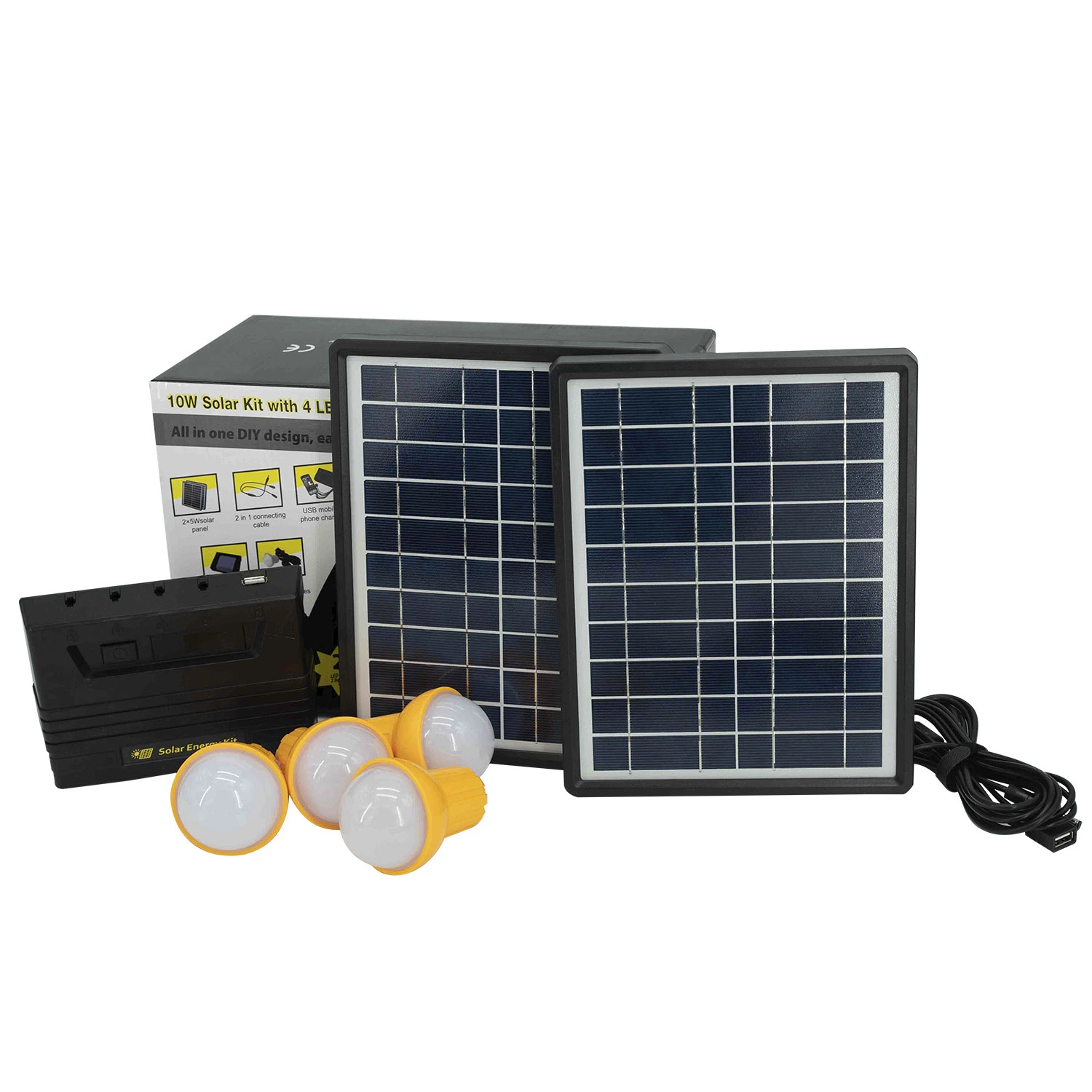 10W off Grid Solar Light 5200mAh Home Solar Home System Indoor Solar Panel Kit (SF-904)