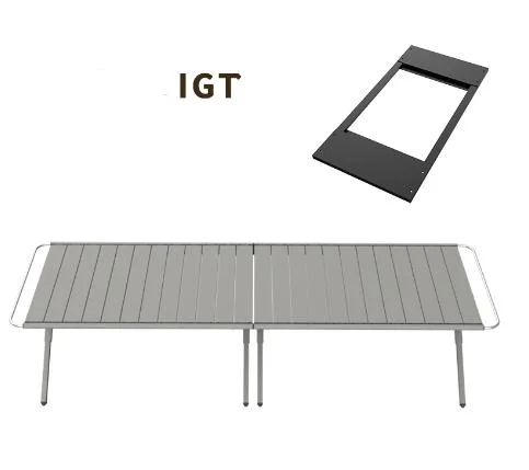 Outdoor Camping Aluminum Omelette Table Igt Tactical Lightweight Picnic Multi-Functional Portable Folding Omelette Table Stable Support