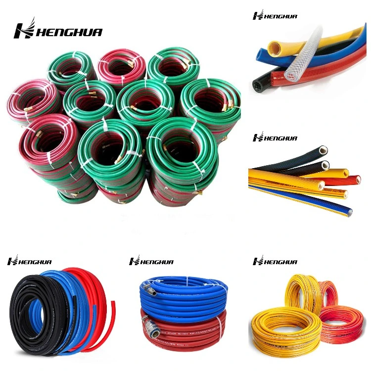 Red Portable PVC Plastic Fiber Reinforced Air Compressor Replacement Hose: Designed for Performance and Non-Kink Properties