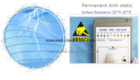 Antistatic Cothes ESD Polyester Concutive Fiber ESD Garment