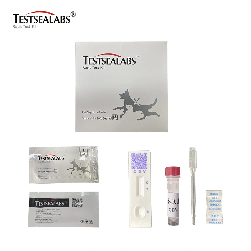 Test rapide de diagnostic vétérinaire Canine distemper virus Test Test antigène CDV AG