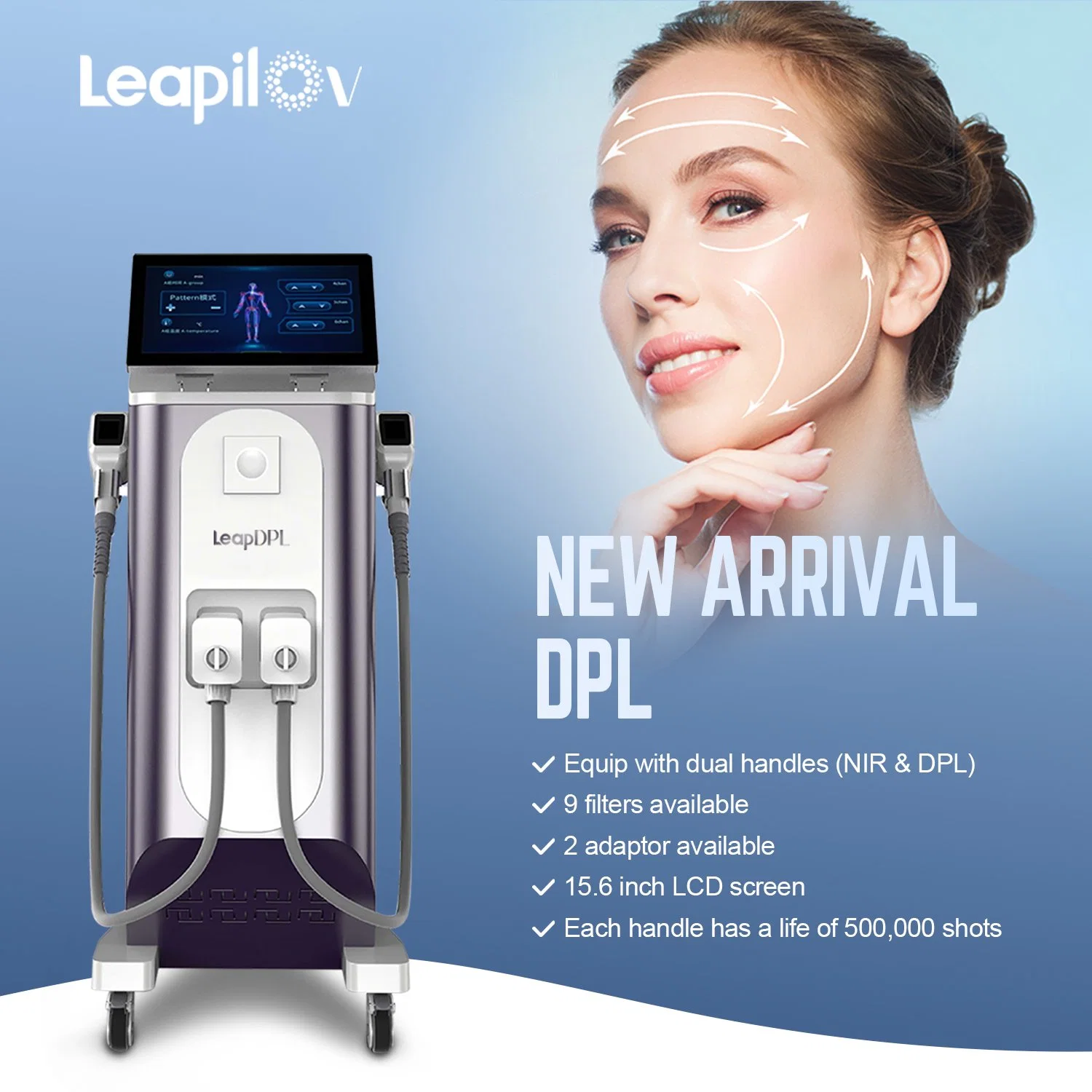 Безболезненно Freeshipping IPL Opt лазерный волос на снятие машины портативный омоложения кожи E-Light салон оборудования