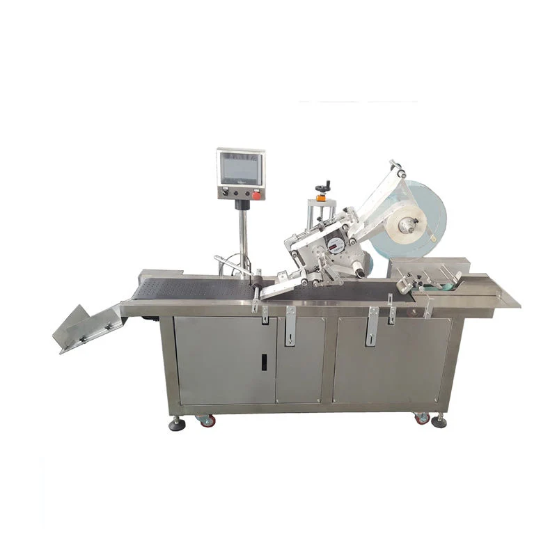 Automatic Bag Pouch Top Flat Surface Label Sticker Applicator Machine for Card Automatic Top Flat Labeling Machine