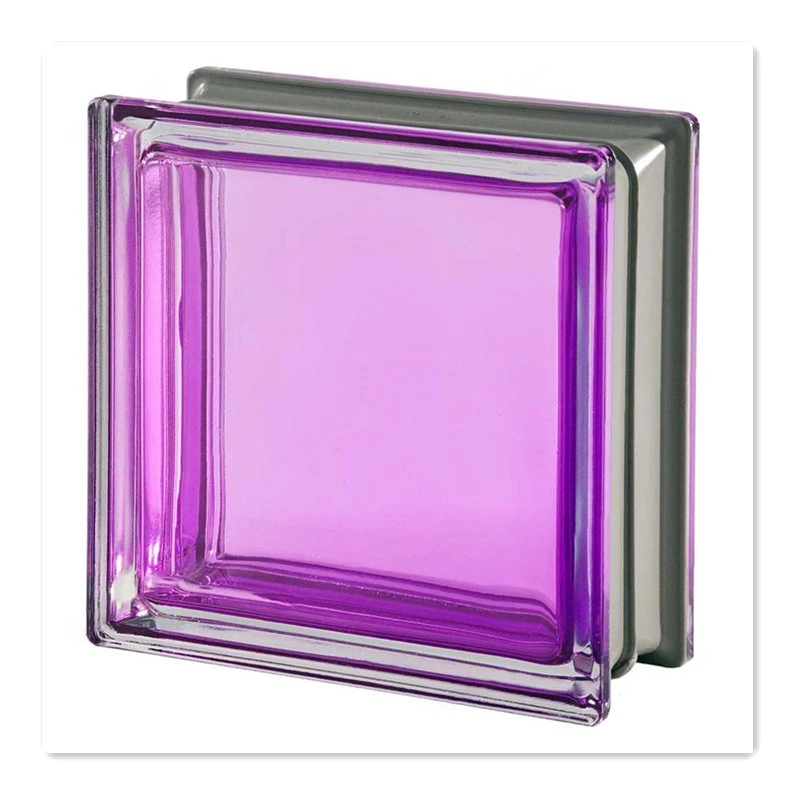 Bloc de verre transparent de 190 x 190 x 80 mm