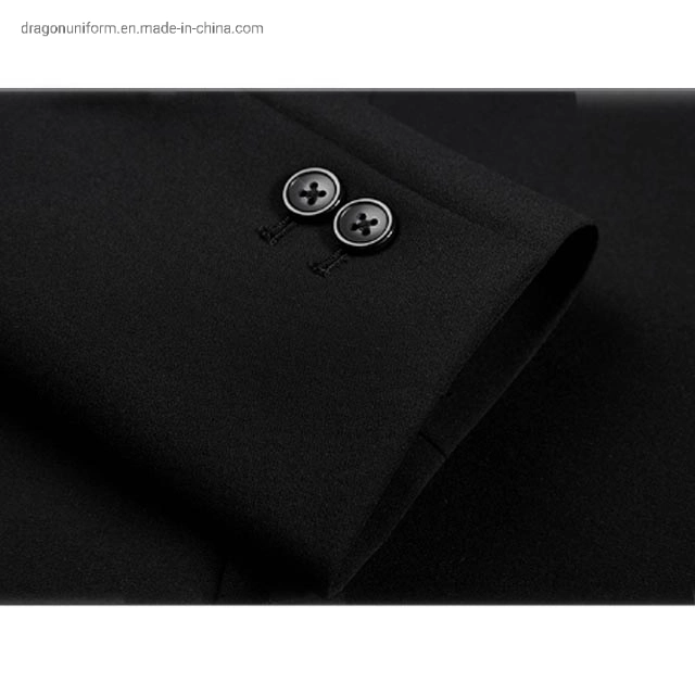 RPET Fabric Black Male Slim Formal Wedding Prom Suit Tuxedo Fit Men Business Work Wear Suit