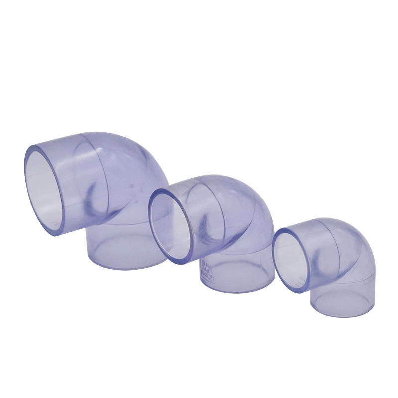 Transparent PVC Pipe Fitting Clear 90 Degree PVC Elbow