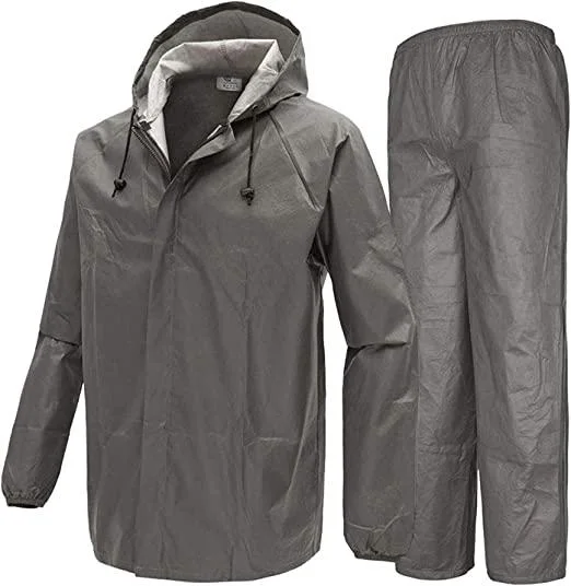 New Style Cheap Single-Person Rainwear for Adult Waterproof Polyester PVC Rainsuit