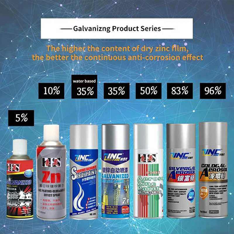 Galvanización Aerosol Zinc Hosen Spray Pintura Metal 260g 5%Zinc