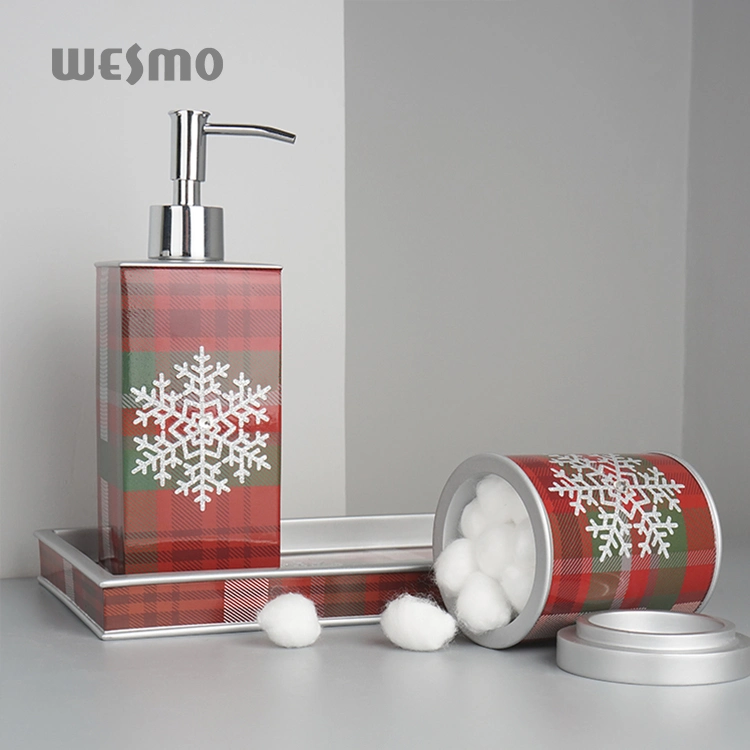Christmas Home Decoration Gift Polyresin Bathroom Set