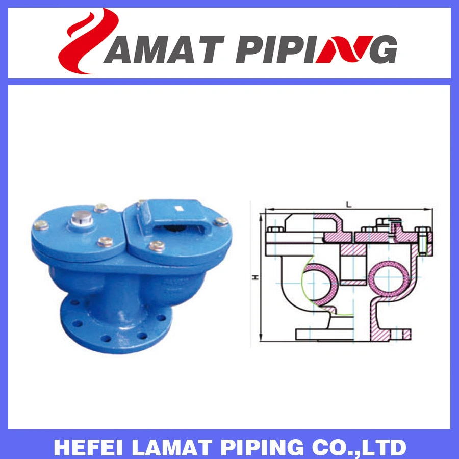 ISO/DIN/BS/Awwa/JIS Pn10/Pn16 Type-B Flanged Double Ball Air Valve