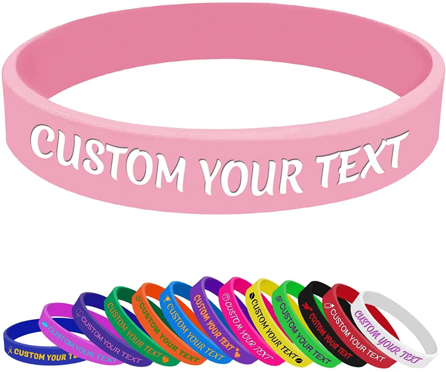 Custom Print Promotional Gift Religious Silicon Wristband Rubber LED Slap Pop It Mosquito Wrist Engraved Medical Alert Glow in The Dark Sport Silicone Bracelet